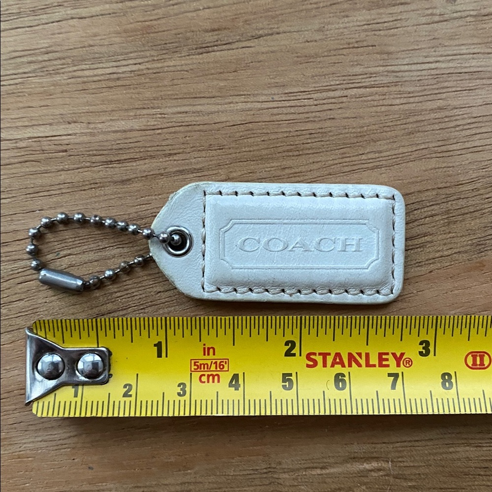 Coach charm white silver tone color in good condition - Picture 3 of 6